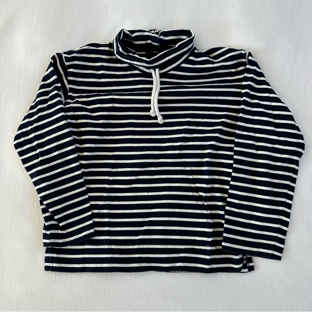 Navy and White Stripped Sweatshirt